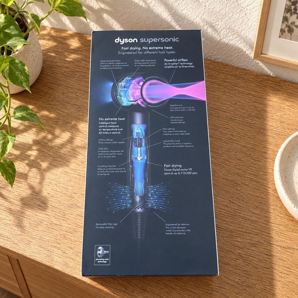 Dyson Supersonic Hair Dryer with Box, Gray and Pink - Picture 8 of 10